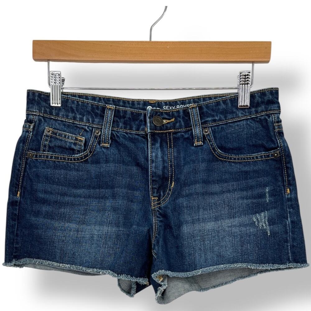 Gap Sexy Boyfriend‎ Shorts Women's 2/26 Dark Wash Cut-off